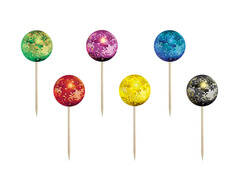 Cake toppers Disco - 6 pcs