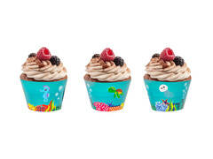 Muffin wrappers Sea world 5 x 7 x 5 cm, 6 pcs