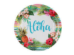 Paper plates Aloha - 22,5 cm - 10 pcs