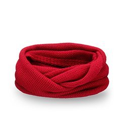Red women's neck warmer for winter