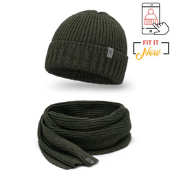 Trendy men's set - hat and long scarf