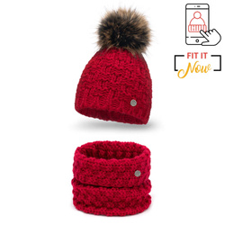 Trendy women's set for winter - hat and scarf