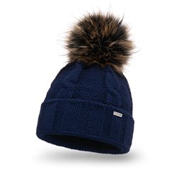 Warm women’s winter hat pompom