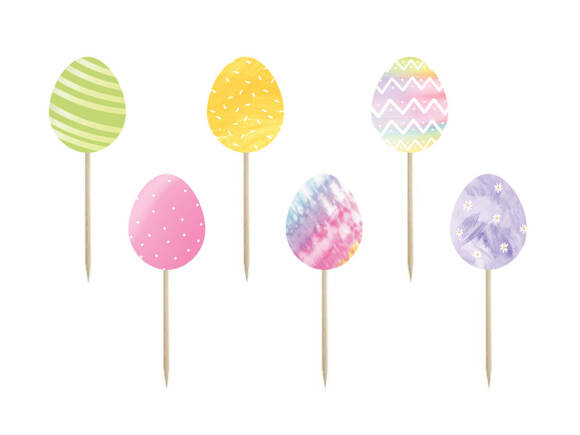 Easter Cake toppers - 6 pcs