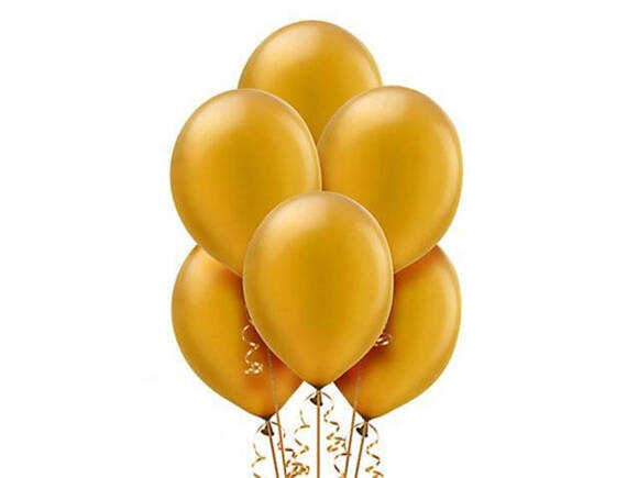 Gold metallic balloons - 12'' - 25 pcs.