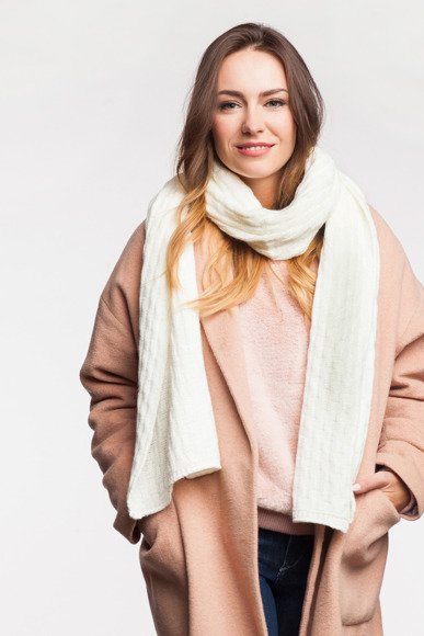 Light grey women's scarf for winter