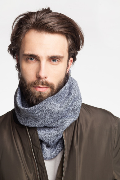 Men's tube scarf for winter