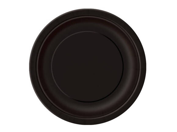 Midnight Black Paper Plates - 23 cm - 16 pcs