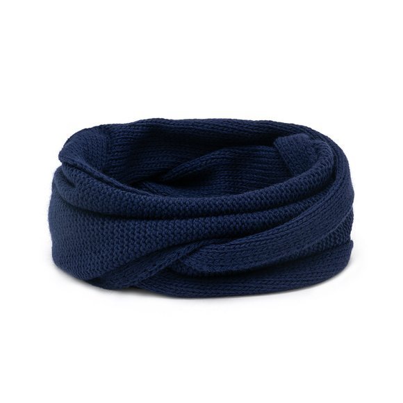 Navy-blue women's neck warmer for winter