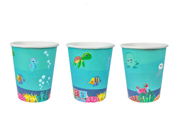 Underwater world Paper Cups - 250 ml - 6 pcs