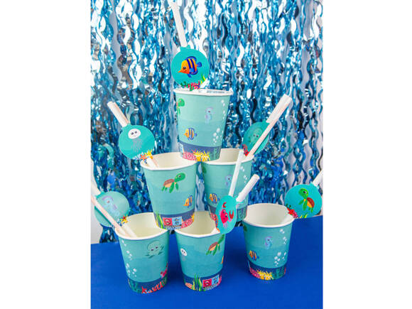 Underwater world Paper Cups - 250 ml - 6 pcs