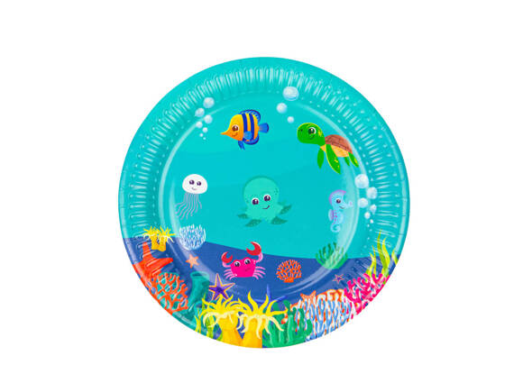 Underwater world Paper Plates - 18 cm - 6 pcs