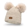 Kids set - hat with two pompoms and scarf