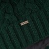 Plaited pattern hat for woman, bottle green