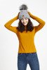 Warm women's hat with fleece lining