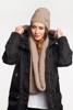 Women's set - hat with fleece lining and scarf