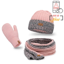 Damen Winterset Mütze, Schlauchschal, Handschuhe